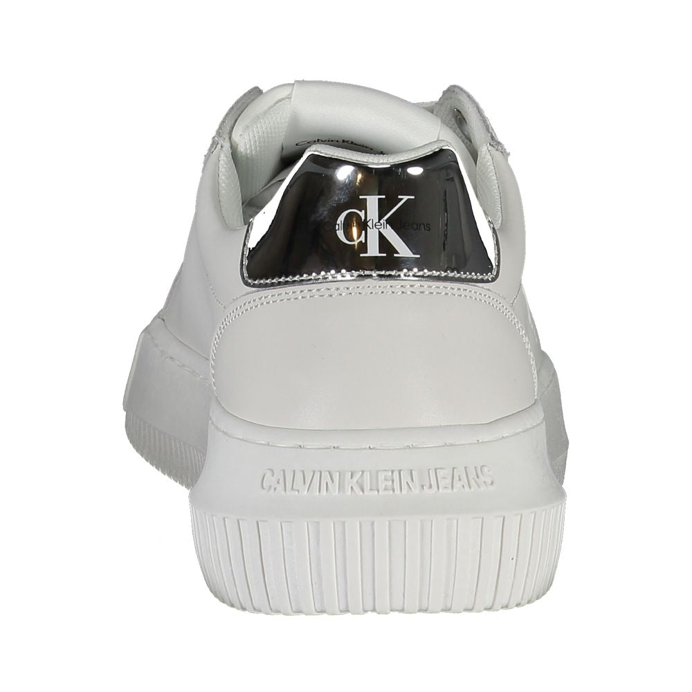 Calvin Klein witte polyester sneaker