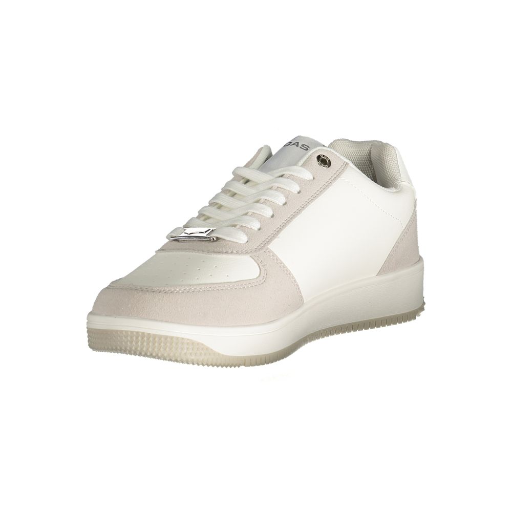 Gaswitte polyester herensneaker