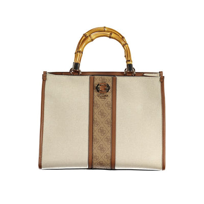 Guess Jeans Beige Katoenen Handtas