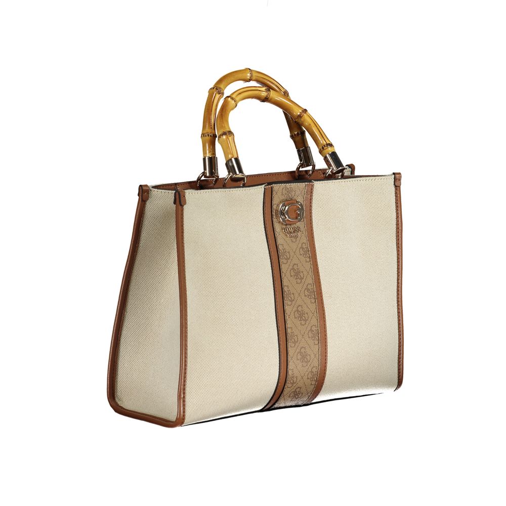 Guess Jeans Beige Katoenen Handtas