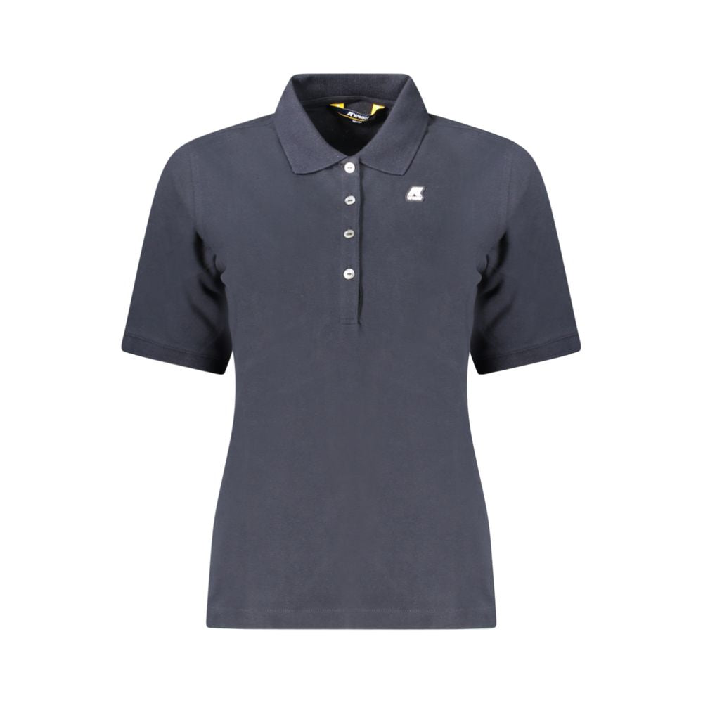 Polo K-WAY bleu en coton pour femme