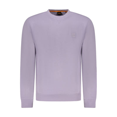 Pull en coton violet Hugo Boss