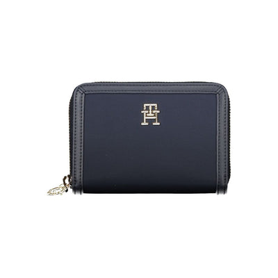 Tommy Hilfiger Chic Blauwe Portemonnee met Meerdere Vakken
