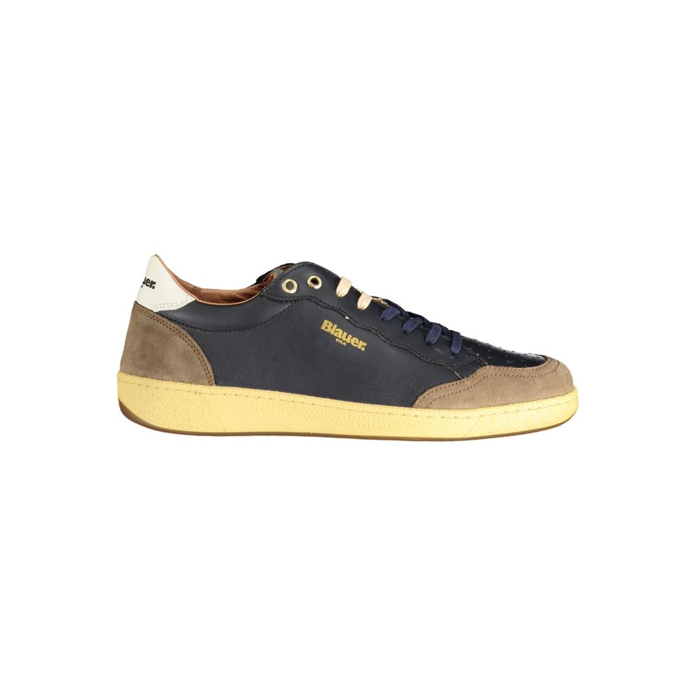 Blauwbruine polyester sneaker