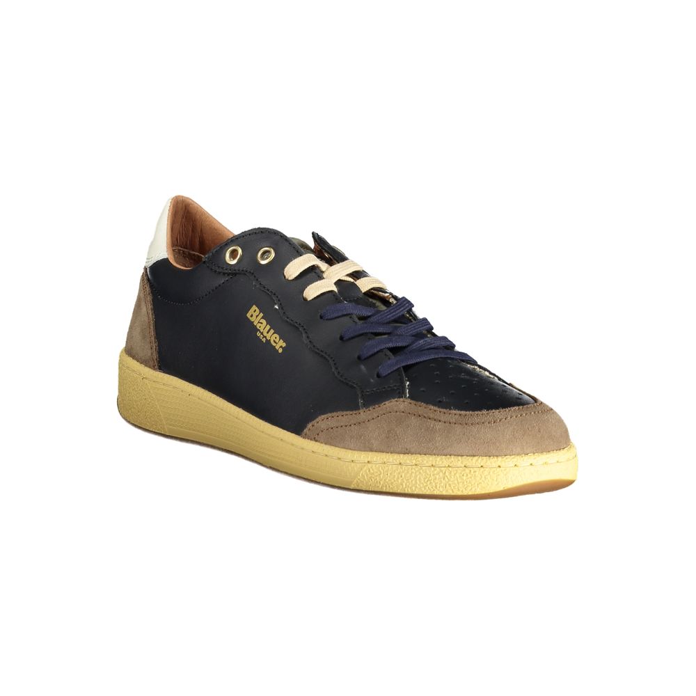 Blauwbruine polyester sneaker