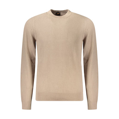 Hugo Boss Beige Katoenen Herentrui