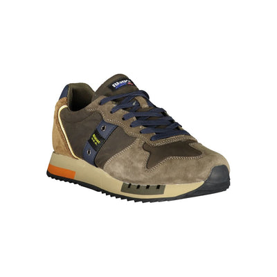 Blauwgroene polyester sneaker