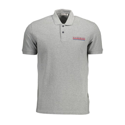 Napapijri Brown Cotton Men Polo Shirt