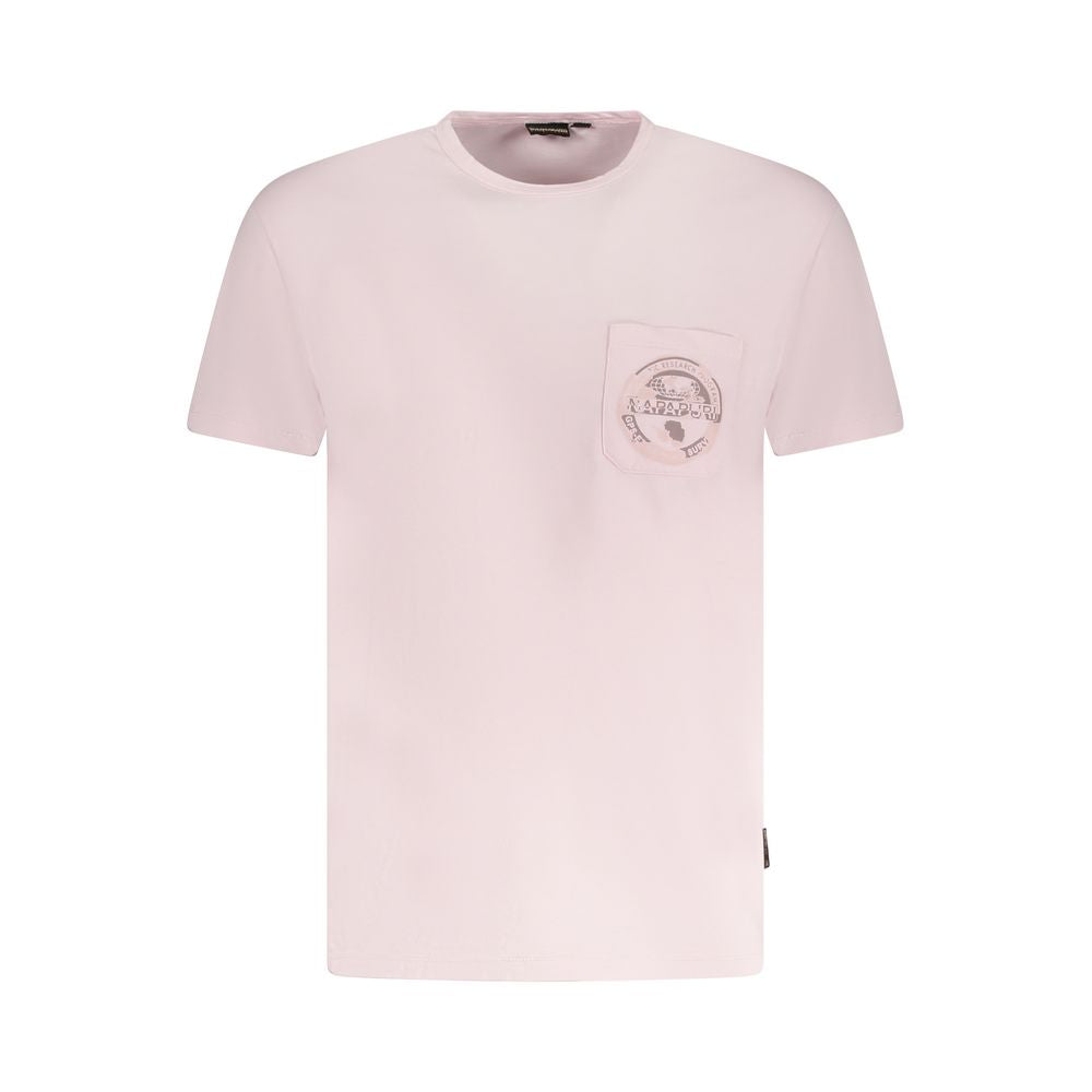 Napapijri roze katoenen heren T-shirt