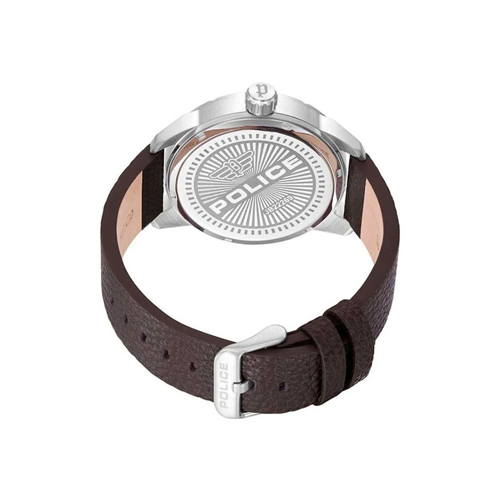 Politie bruin leren horloge