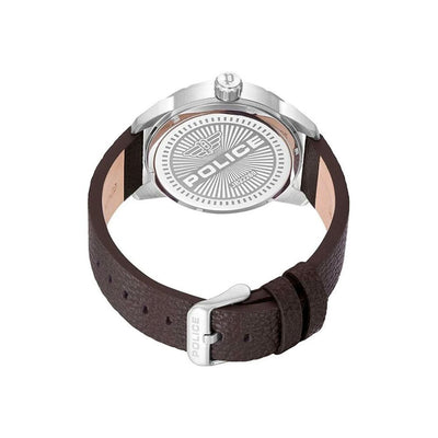 Politie bruin leren horloge