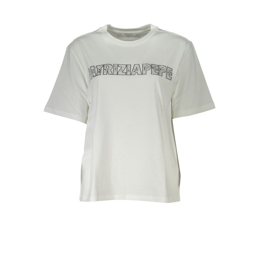 Patrizia Pepe wit katoenen dames T-shirt