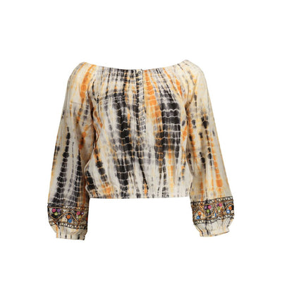 T-shirt Desigual en coton beige pour femme