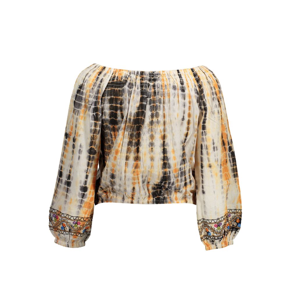 T-shirt Desigual en coton beige pour femme