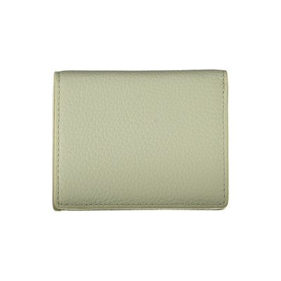 Portefeuille femme en cuir vert Coccinelle