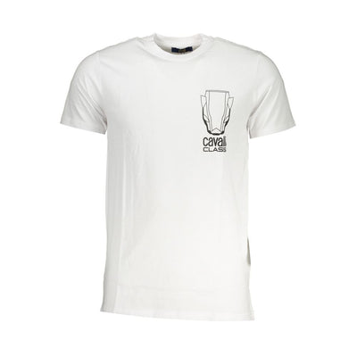 Camiseta de algodón blanca Cavalli Class