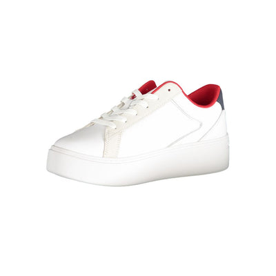 Tommy Hilfiger witte polyester sneaker