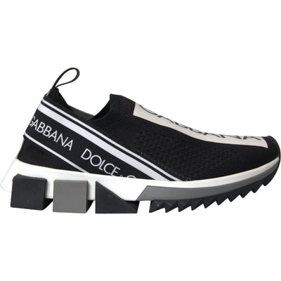Dolce &amp; Gabbana Zwart Wit Slip On Sorrento Sneakers Schoenen