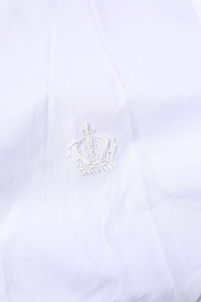 Dolce &amp; Gabbana Wit Katoenen GOUDEN Overhemd met Lange Mouwen