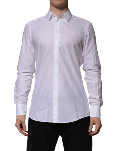 Chemise habillée à manches longues en coton blanc MARTINI de Dolce &amp; Gabbana