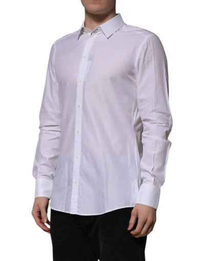 Chemise habillée à manches longues en coton blanc MARTINI de Dolce &amp; Gabbana
