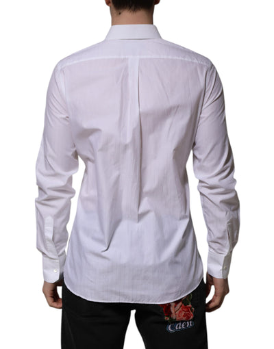 Chemise habillée à manches longues en coton blanc MARTINI de Dolce &amp; Gabbana