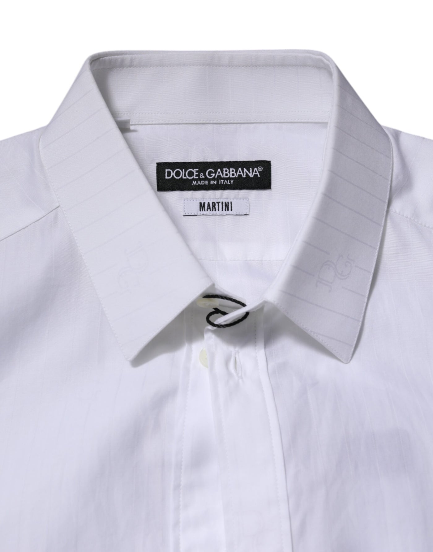 Chemise habillée à manches longues en coton blanc MARTINI de Dolce &amp; Gabbana