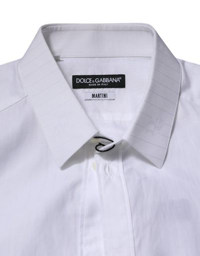 Chemise habillée à manches longues en coton blanc MARTINI de Dolce &amp; Gabbana
