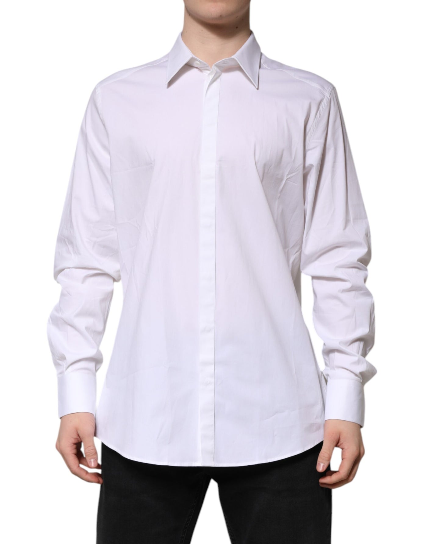 Dolce &amp; Gabbana Wit MARTINI Lange Mouw Jurk Formeel Overhemd