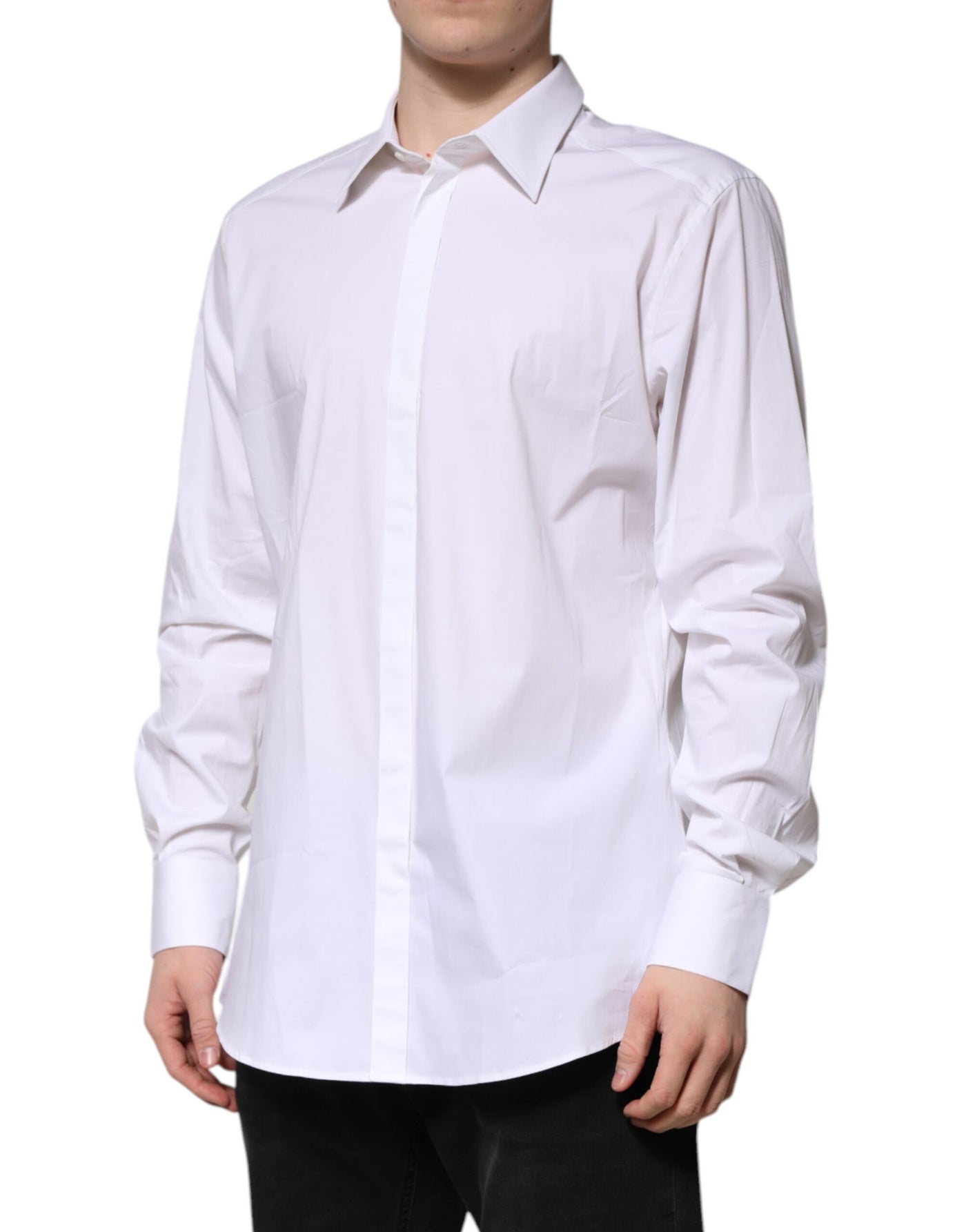 Dolce &amp; Gabbana Wit MARTINI Lange Mouw Jurk Formeel Overhemd