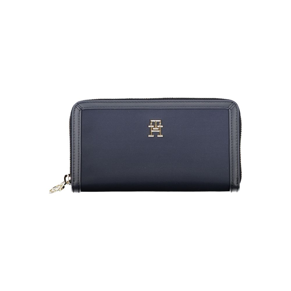 Tommy Hilfiger Chic Duurzame Blauwe Portemonnee met Veilige Rits
