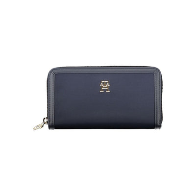 Tommy Hilfiger Chic Duurzame Blauwe Portemonnee met Veilige Rits