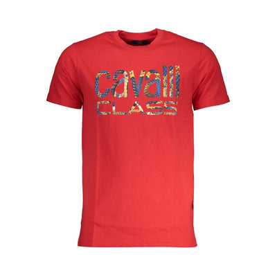 Cavalli Class Rood Katoenen T-shirt