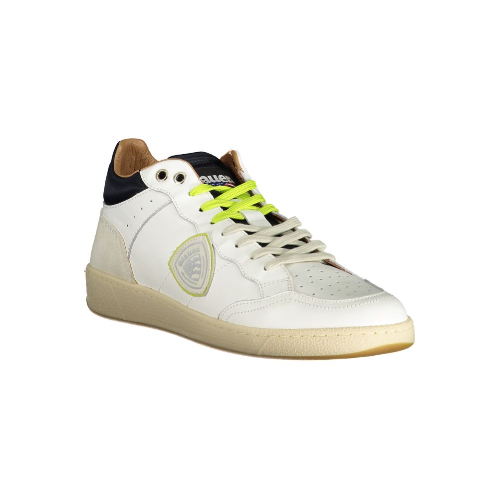 Baskets Blauer en cuir blanc pour hommes