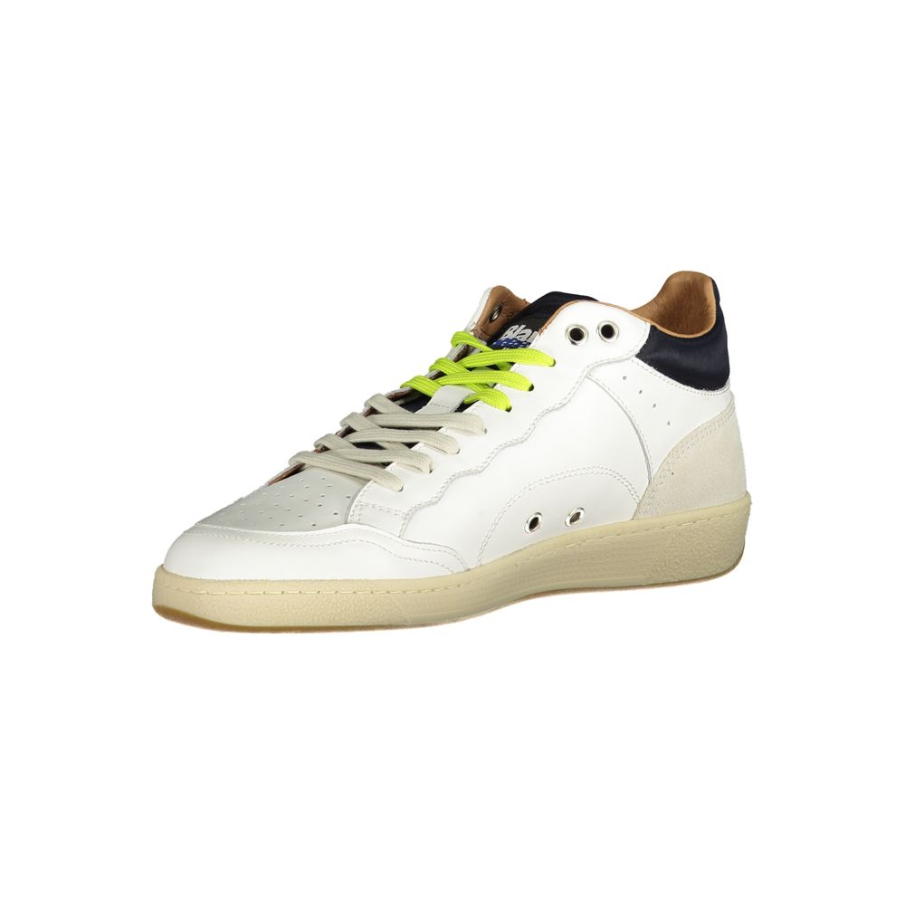 Baskets Blauer en cuir blanc pour hommes