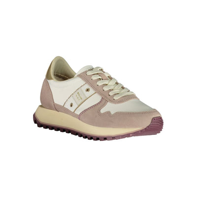 Blauer witte polyester dames sneaker