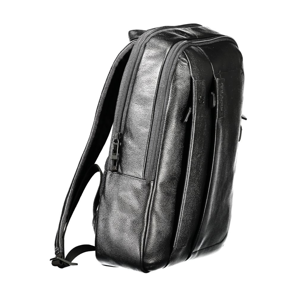 Sac à dos Piquadro en cuir noir pour homme