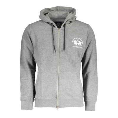Pull homme en coton gris La Martina