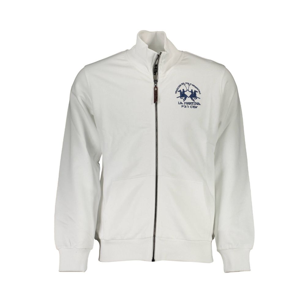 Pull homme en coton blanc La Martina