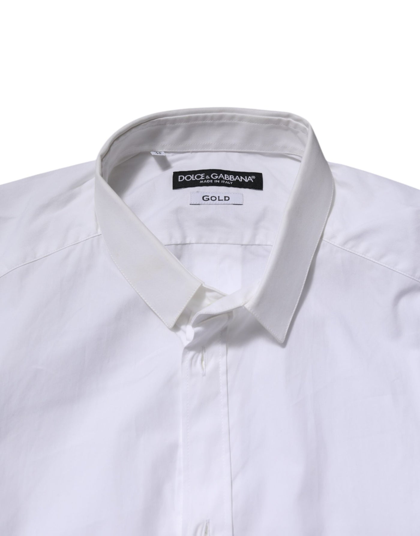 Dolce &amp; Gabbana Wit GOUD Katoenen Lange Mouwen Heren Formeel Overhemd