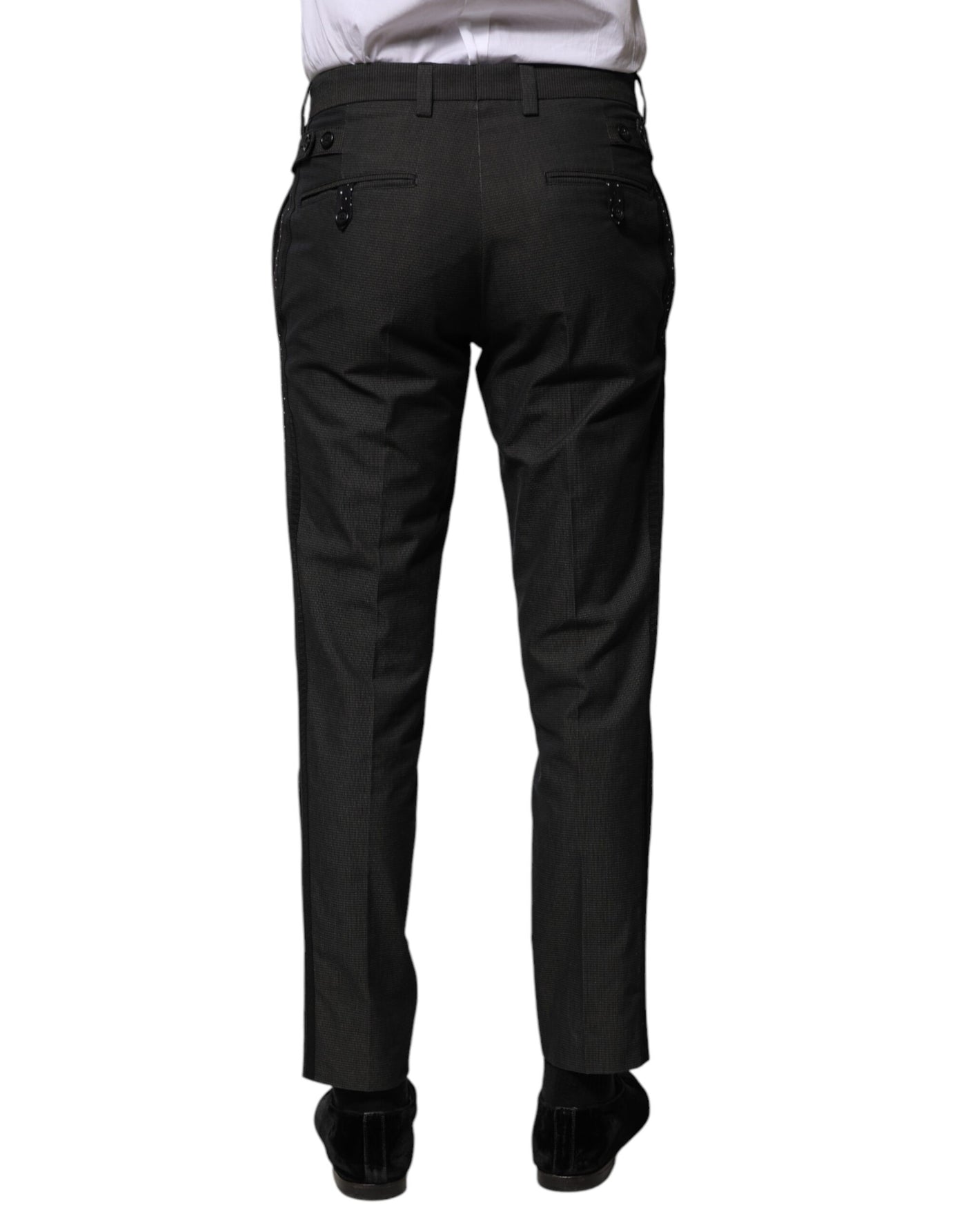 Dolce &amp; Gabbana Grijze Katoenen Formele Broek met Patroon