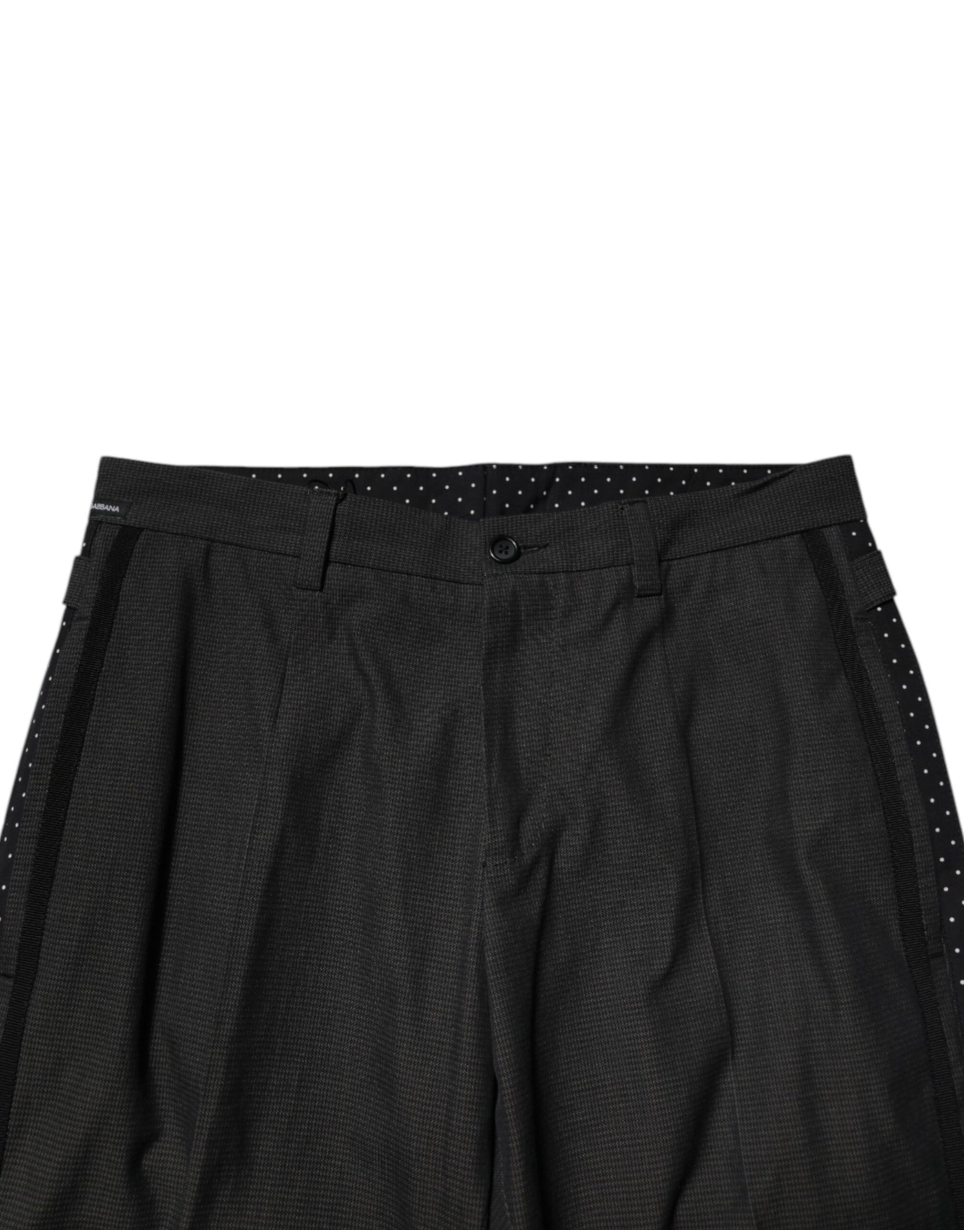 Dolce &amp; Gabbana Grijze Katoenen Formele Broek met Patroon