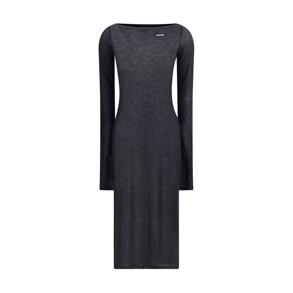 Miu Miu Lange jerseyjurk