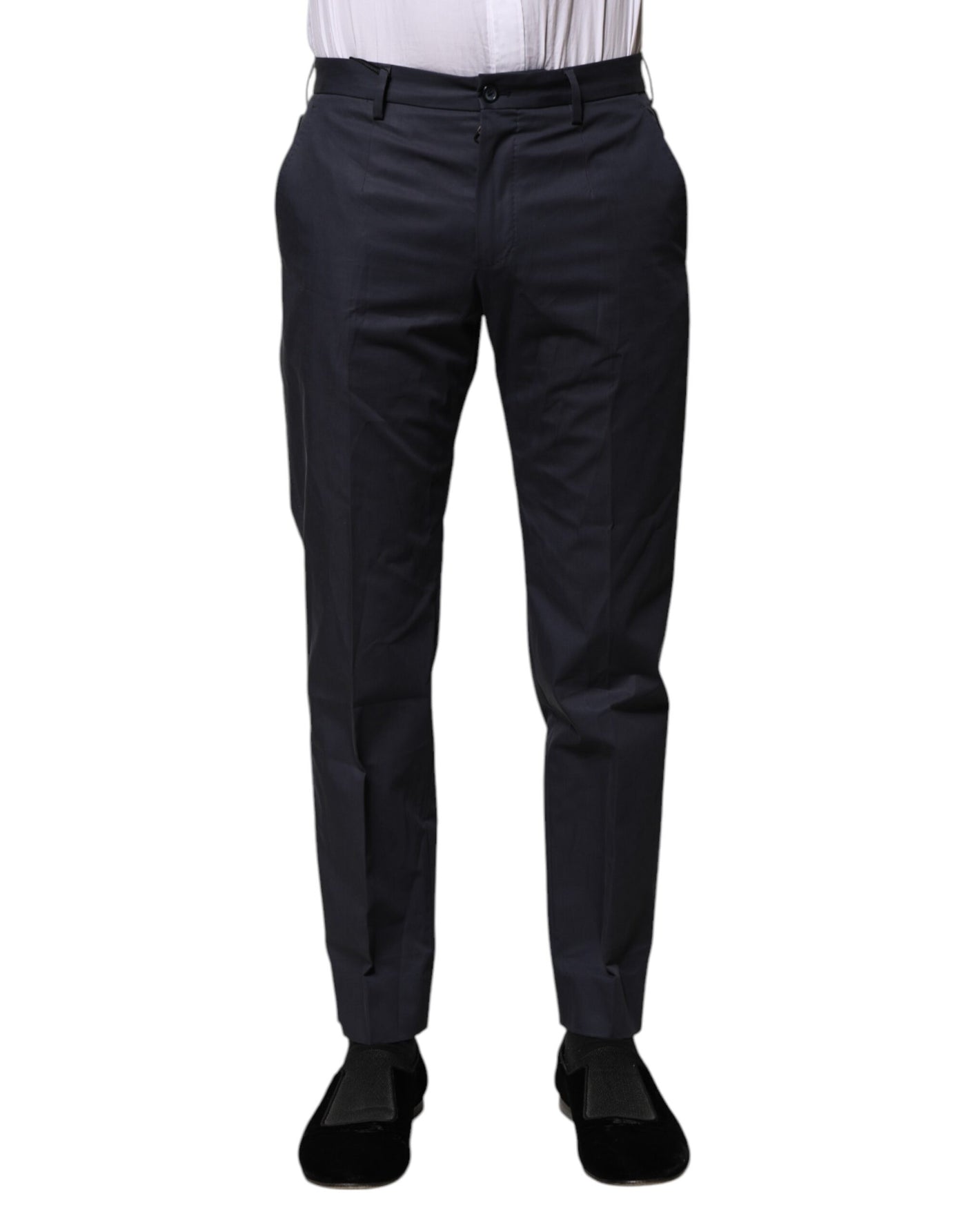 Dolce &amp; Gabbana donkerblauwe katoenen formele broek
