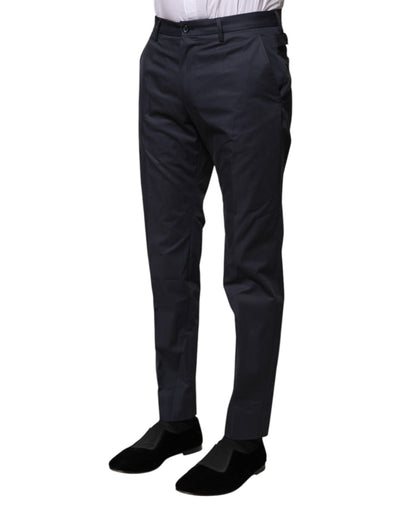 Dolce &amp; Gabbana donkerblauwe katoenen formele broek