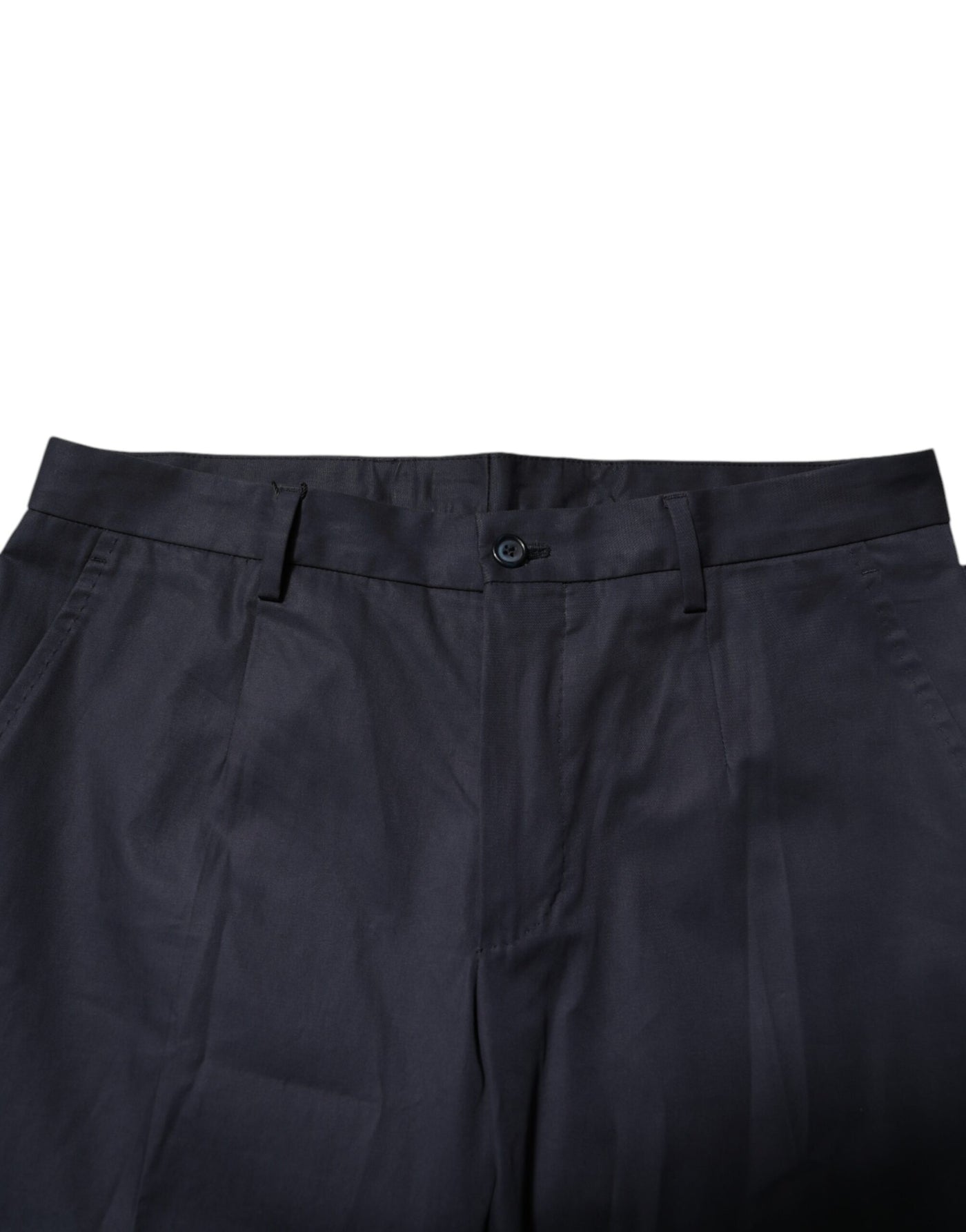 Dolce & Gabbana Dark Blue Cotton Formal Pants