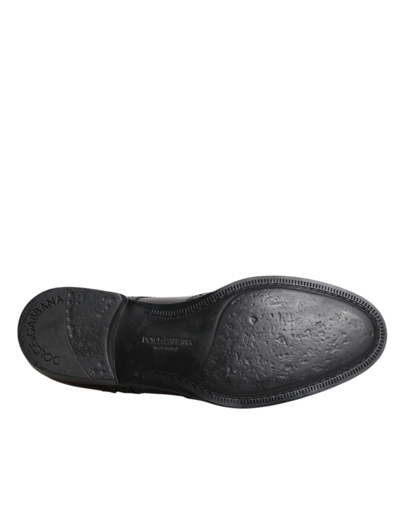 Dolce &amp; Gabbana Zwarte Leren Derby Wingtip Formele Schoenen