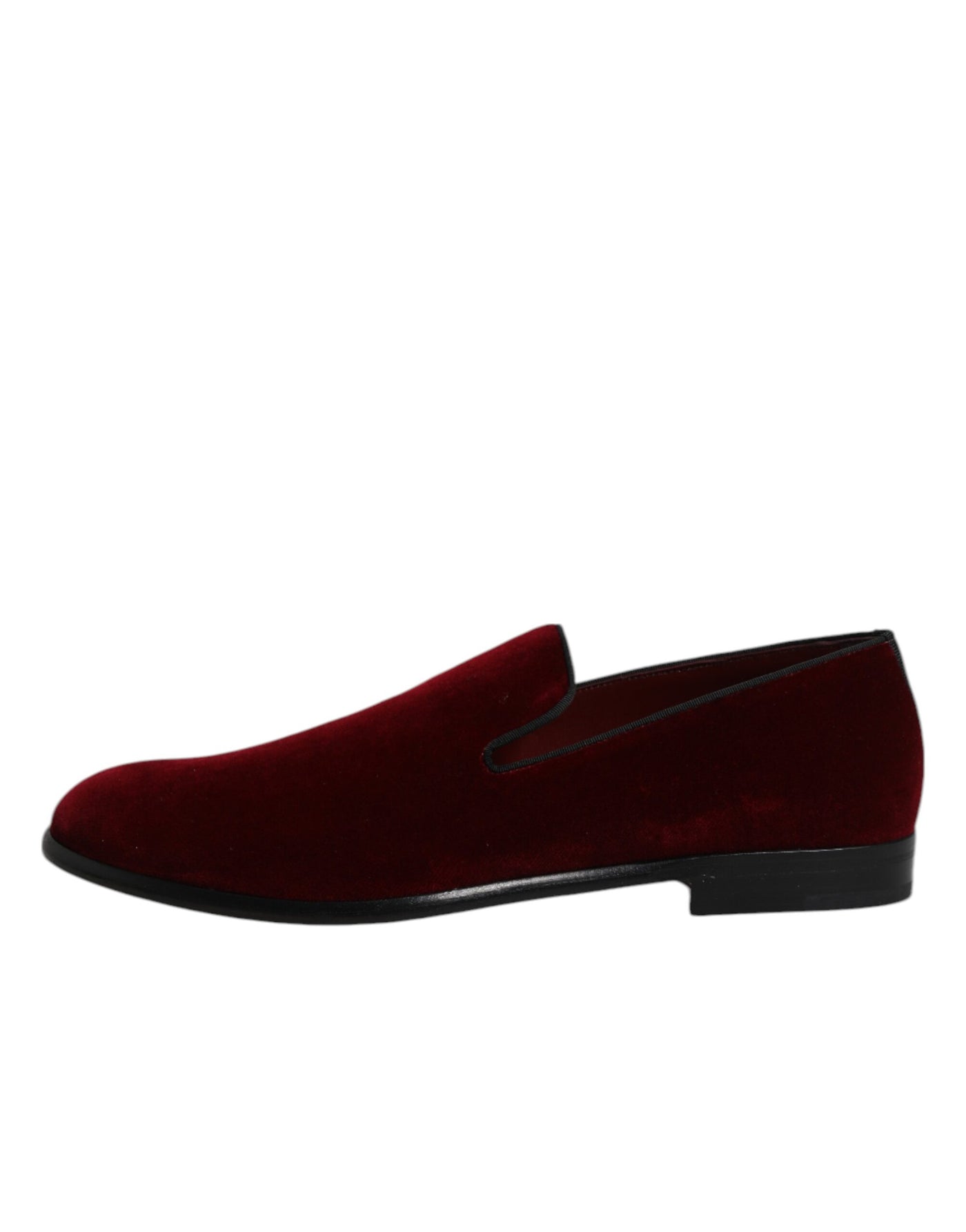 Dolce &amp; Gabbana Rode Katoenen Fluwelen Slip-On Loafers Formele Schoenen