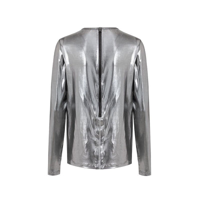 Chemise à manches longues en viscose grise Tom Ford