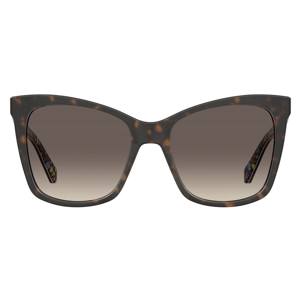 Lunettes de soleil Love Moschino en acétate marron